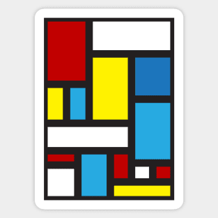 Mondrian Inspired Blocks Sticker